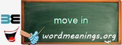 WordMeaning blackboard for move in